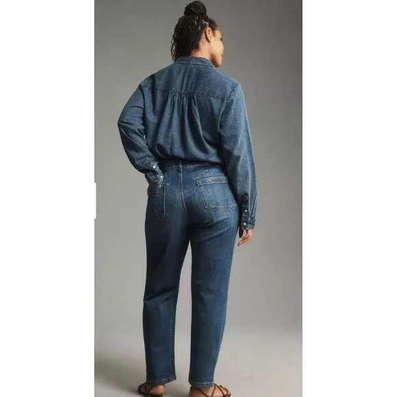 Anthropologie Blue Cropped Jeans - Picture 2 of 14